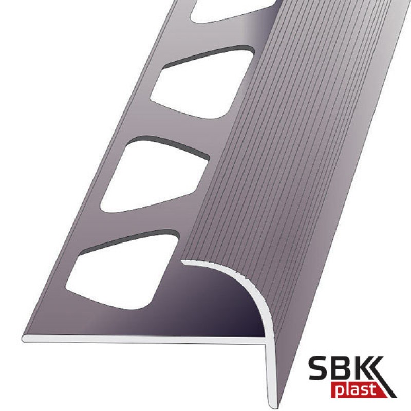 ПО-10 алюминиевый профиль для наружных углов керамической плитки 10мм
