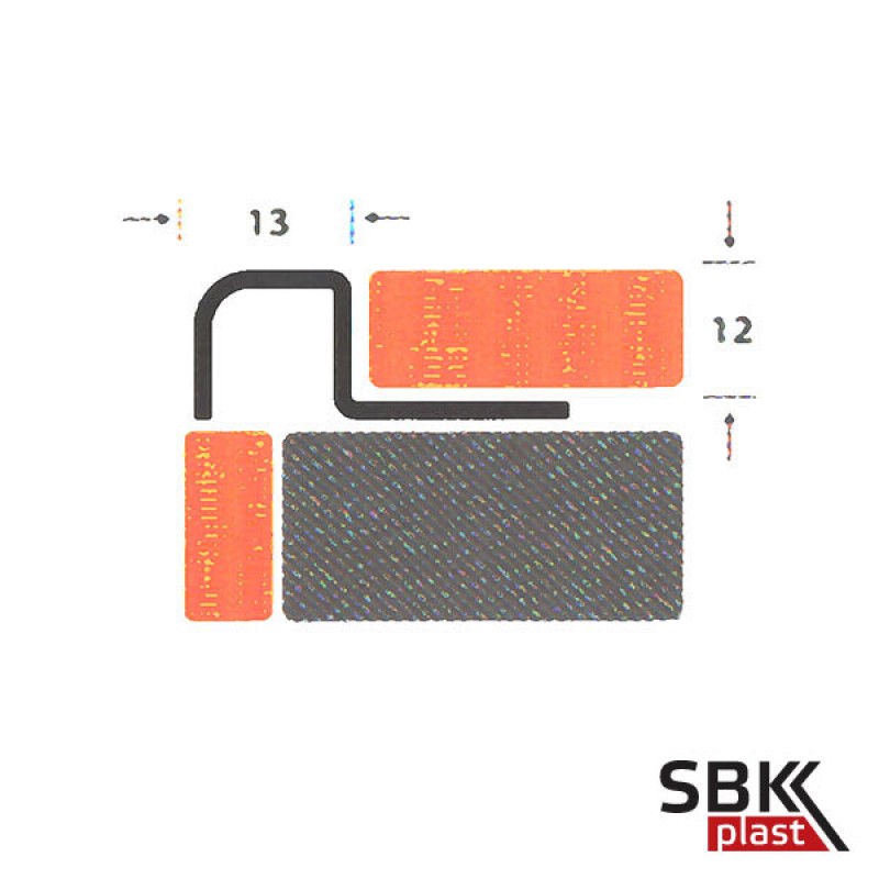 Угловой защитный закладной профиль ПК12-12НС из нержавеющей стали