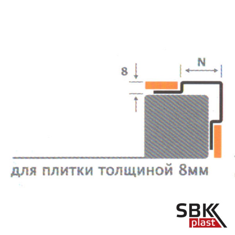 Угловой защитный профиль ПК8-25НС из нержавеющей стали