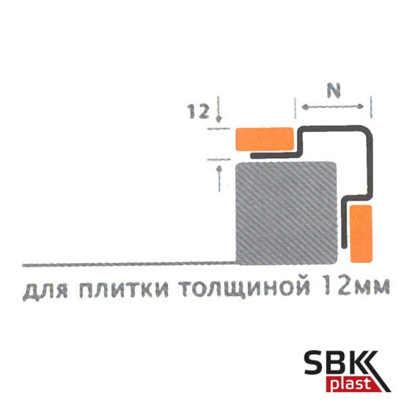 Угловой защитный профиль ПКр12-37НС из нержавеющей стали