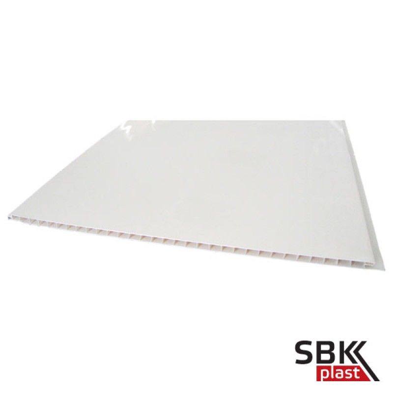  Панели стеновые ПВХ белые глянцевые 2700х375 мм ( Панельпласт )