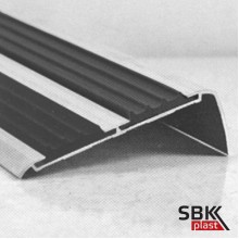 АУ-72 алюминиевый угловой порог противоскользящий с серой резиновой вставкой