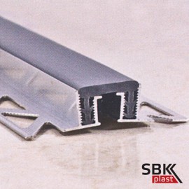 K профиль алюминиевый компенсационный с ручейковой вставкой закладной под плитку K профиль алюминиевый компенсационный с ручейковой вставкой закладной под плитку