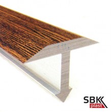 ПТ-13 Алюминиевый Т-образный ламинированный профиль для стыковки напольный покрытий  13мм