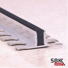 T профиль алюминиевый гнущийся межшовный закладной под плитку с противоскользящей резиновой вставкой