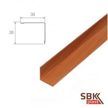 Алюминиевый уголок ламинированный 30х30х2700 мм