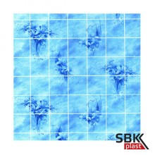 Акватон Букет голубой ХДФ панель стеновая  влагостойкая листовая 1220х2440 мм