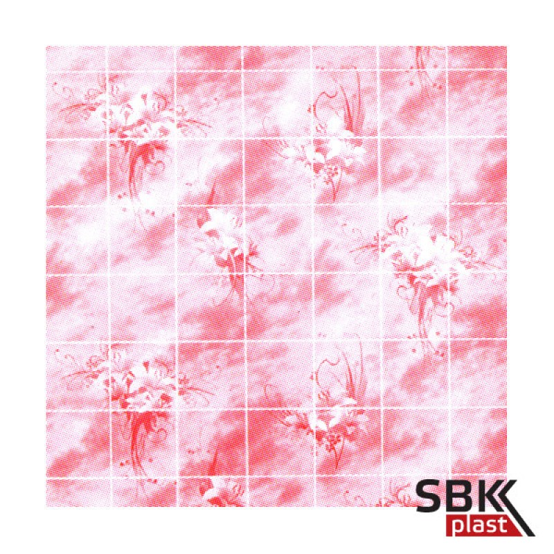 Акватон Букет розовый ХДФ панель стеновая  влагостойкая листовая 1220х2440 мм