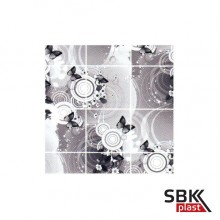 Акватон Фантазия чёрный тюльпан ХДФ панель стеновая  влагостойкая листовая 1220х2440 мм