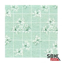 Акватон Магнолия морская волна ХДФ панель стеновая влагостойкая листовая 1220х2440 мм