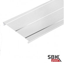 Cesal 100S B19 Жемчужно-белый с металлической полосой потолок подвесной реечный 3 м