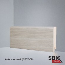 Deartio Best Клен светлый B202-06 плинтус МДФ напольный прямой 80х16х2050 мм