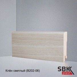 Deartio Best Клен светлый B202-06 плинтус МДФ напольный прямой 80х16х2050 мм