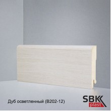 Deartio Best Дуб осветленный B202-12 плинтус МДФ напольный прямой 80х16х2050 мм