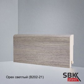 Deartio Best Орех светлый B202-21 плинтус МДФ напольный прямой 80х16х2050 мм