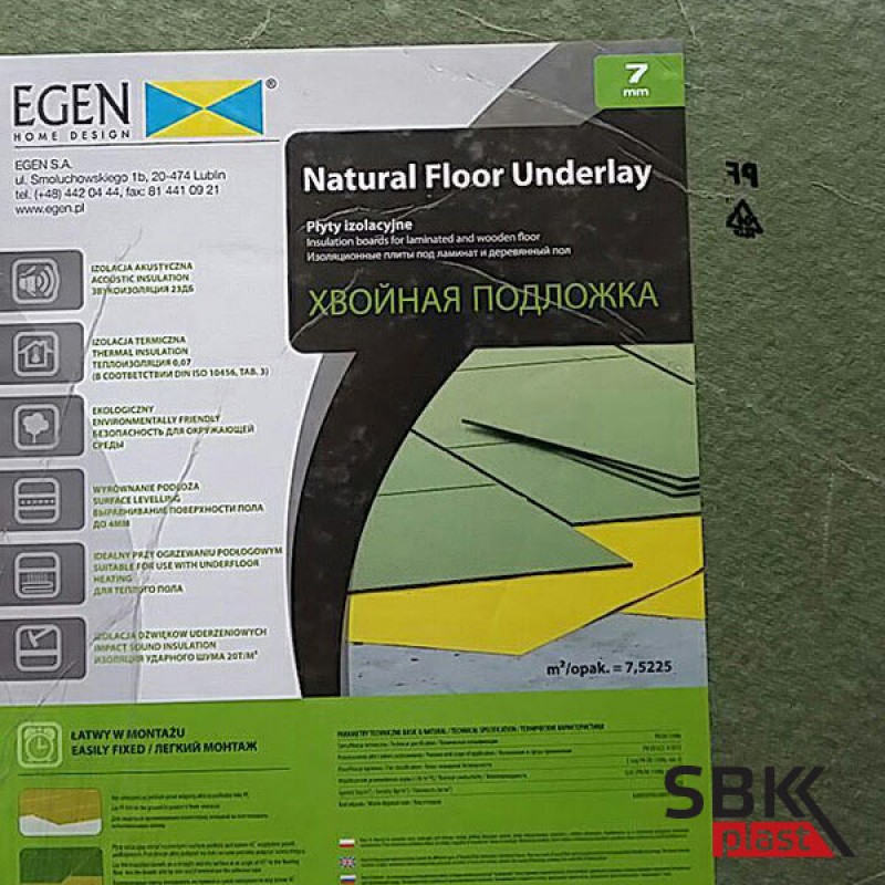 Egen Natural Floor Underlay 7 мм хвойная подложка для напольных покрытий