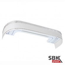 Legrand Амур карниз потолочный для штор белый глянец хром