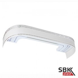 Legrand Амур карниз потолочный для штор белый глянец хром Legrand Амур карниз потолочный для штор белый глянец хром