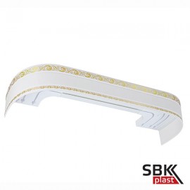 Legrand Амур карниз потолочный для штор белый глянец золото Legrand Амур карниз потолочный для штор белый глянец золото
