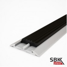 MP36P порог алюминиевый прижимной с противоскользящей резиновой вставкой