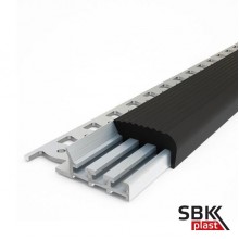 MP51 порог алюминиевый закладной под плитку с противоскользящей резиновой вставкой