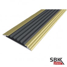 Алюминиевый порог   с противоскользящей резиновой вставкой