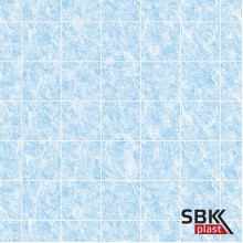 Панель стеновая листовая ХДФ Мрамор голубой 20х20 см