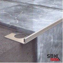 Окантовочный L-профиль для керамической плитки ПК01-12НС из нержавеющей стали