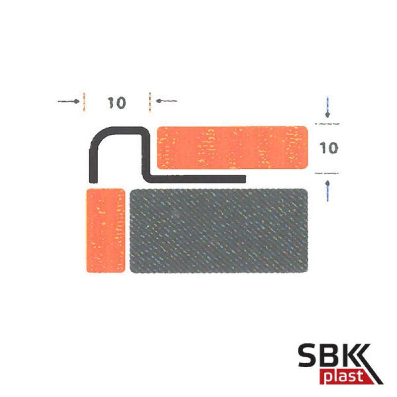 Угловой защитный закладной профиль полированный ПК12-10НСП из нержавеющей стали